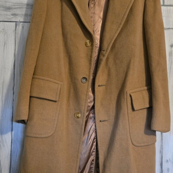 Vintage men's long wool overcoat - Picture 4 of 6